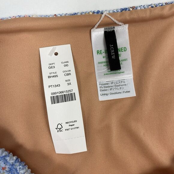 J. Crew Bikini Bottom Women Sz 3X  Curved High Waist Cheeky Meadow Floral NWT - Picture 4 of 5